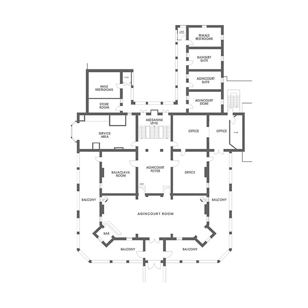 curzon hall level one floor plan